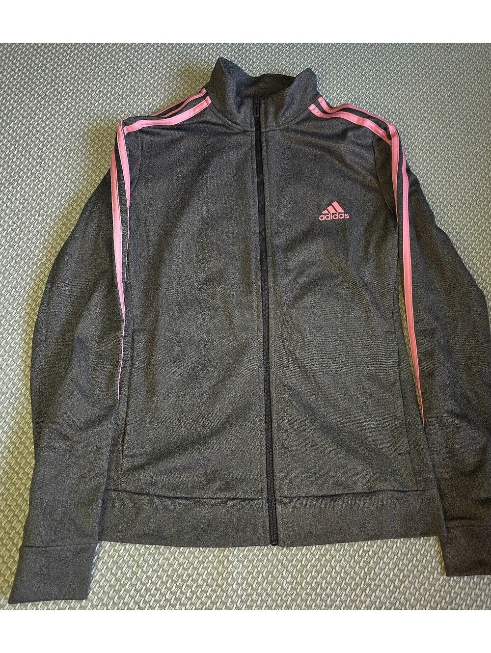 NWOT ladies pink and gray Adidas jacket size medium